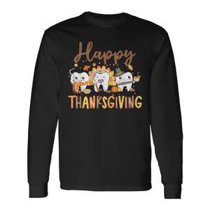 Camiseta de manga larga Th Thanksgiving Dentist Turkey Dental Squad - Product Image 1