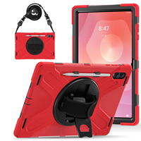 Casing Pelindung Tablet Samsung Galaxy Tab S11 Ultra SM-X936 14.6 Inch, Anti Benturan dengan Penyangga Putar 360 Derajat
