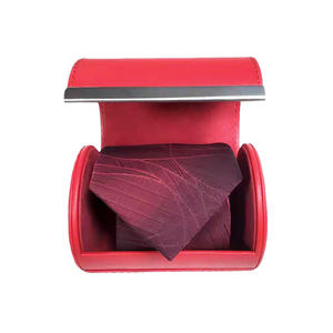 Caja de regalo de negocios de rollo de viaje para hombres antiarrugas impermeable caja de almacenamiento de corbata de cuero portátil - Product Image 4