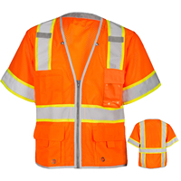Vêtement de sécurité réfléchissant respirant en maille de classe 3 ANSI, manches longues, construction, haute visibilité, veste de sécurité pour le travail