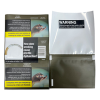 Bolsa de Tabaco Personalizada Vacía de 30g 50g con Hoja Dorada para Fumar, Embalaje de Virginia, Bolsa de Tabaco de Plástico Reutilizable