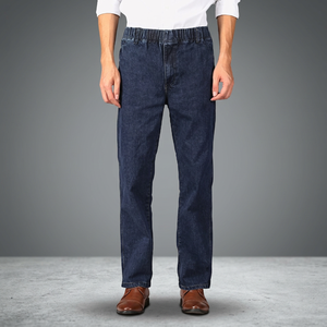 Jean en denim délavé coupe droite décontractée, slim fit, avec patchwork camouflage, tendance mode homme, jambe mi-étroite - Product Image 3