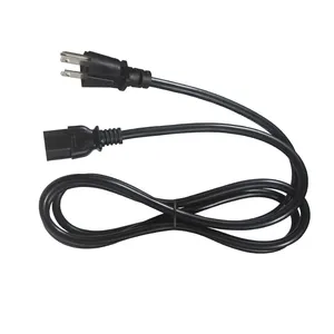 2ft 0.65m 1m AC US Power Supply Cable US 3pin Plug IEC C13 Power Cord replacement Power Cable For TV Laptop