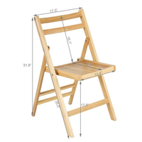 Chaise pliante en bois massif, vente en gros d'usine, chaise de salle à manger d'extérieur pour événements, fêtes, jardins, mariages