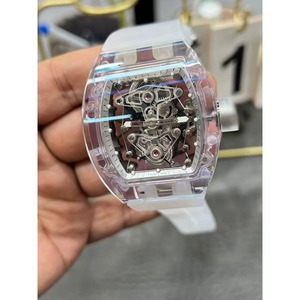 Sapphire Crystal Barrel-shaped Luxury Sports Water-resistant Tourbillon <b>Automatic</b> Mechanical Watch for Both Men and Women - Product Image 1