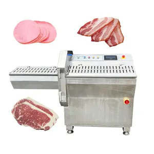 ソーセージをスライスするための工業用水平肉スライサー肉加工機械