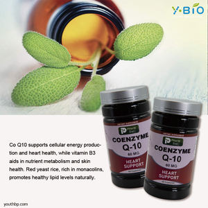 Marque privée CoQ10 Ubiquinone Niacine Riz rouge fermenté Vitamines Certifié HALA Récupération après l'exercice Antioxydant cardiaque Immunité - Product Image 4