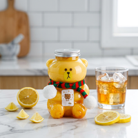 Butik Toptan Tedarik Sevimli Ayı Şeklinde 500ml PP Plastik Yeniden Kullanılabilir Çevre Dostu Su Şişesi Kapaklı Okul Dönüşü Açık Hava Yetişkinler İçin