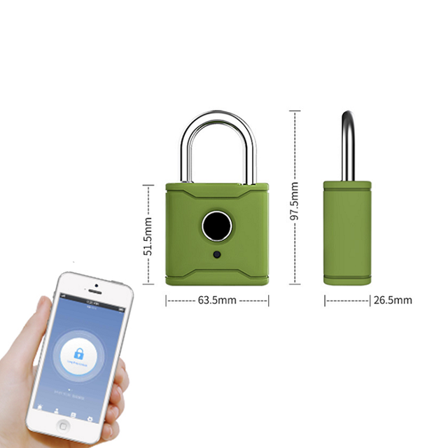 Big Size Keyless Waterproof TTlock App Smart Electronic Fingerprint Padlock