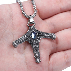 Collana a forma di sangue distintivo cacciatore di spada Gehrman croce editto collane pendenti per donne uomini accessori gioielli regali - Product Image 6