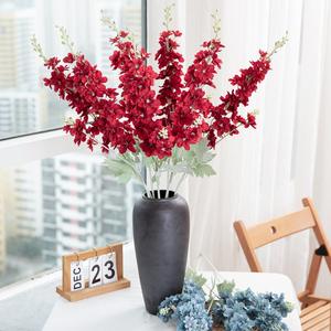 Zhuoou Haute Qualité Faux Fleur Réaliste Fleurs Artificielles <span class=keywords><strong>Delphinium</strong></span> Et Fleurs Décoratives Couronnes Et Plantes Pour La Décoration Intérieure - Product Image 3