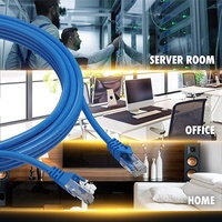 24Awg Kabel Tambal Jaringan Ethernet, Kabel Tembaga Amp Ftp Stp Cat6E Rj45 Kabel Lan Utp Cat6 Terlindung 0.2M 1M 3M 50Cm 300M 305M
