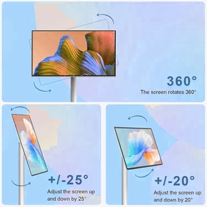 32-inch di chuyển thông minh Màn hình LED máy chiếu không dây để phát sóng trực tiếp trên tiktok và TV di động máy Bestie Trắng - Product Image 3