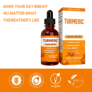 Gouttes buvables de curcuma pour adultes - Soutient la santé immunitaire et la production d'énergie - Saveur originale - Flacon de 60 ml - Dose de 2 ml - Product Image 3