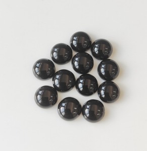 Venta al por mayor de ónix negro natural cabujón redondo 2mm-50mm espalda plana piedras preciosas sueltas para la fabricación de joyas - Product Image 1