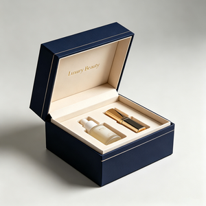 OEM Custom Logo Rigid Flip Lid Cosmetic Gift Box with <b>Pulp</b> Insert & Hot Stamping - Premium Paper Packaging for Lipstick & Makeup - Product Image 2