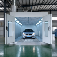 Cabine de peinture électrique robuste 43 kW à prix d'usine 80 ° Cabines de peinture automobiles C Baking avec éclairage fiable 800 lux et four intégré
