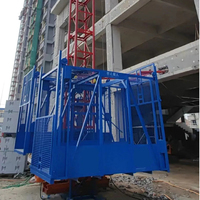Monte-charge à mât unique et double cage pour matériaux, capacité 1000 kg, pour bâtiment et rénovation