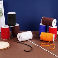 6mm 1/4 Zoll 55 Yards Orange Beschichtetes Rundes Elastikband Hochbelastbar Dehnbar für Nähen Schuhe Hosen Kleidung Haarbänder DIY Basteln