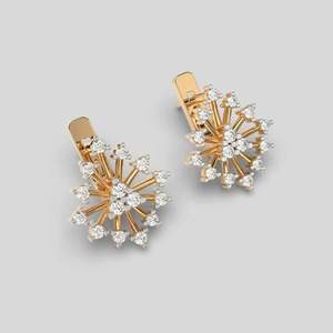 Boucles d'oreilles en diamant de créateur, fabriquées en argent sterling 925, bijoux élégants pour femmes, cadeau pour anniversaire, mariage, fête - Product Image 5