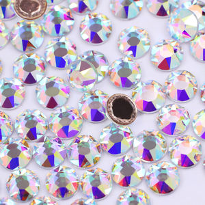 2088/8 + 8 strass en verre non correctif de haute qualité 16 visages coupés 8 grands + 8 petites facettes de fleur de soleil Ss16 Ss20 Flatback strass - Product Image 2