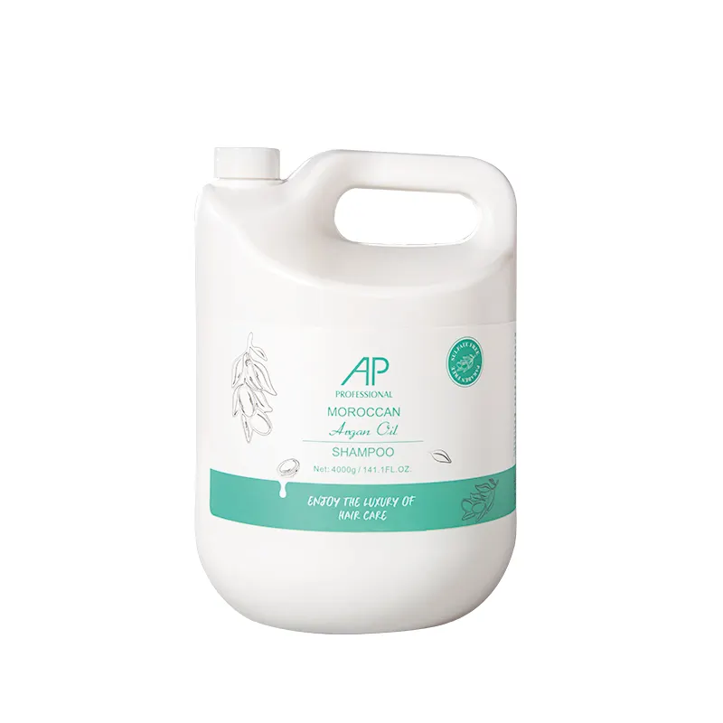 Shampoo professionale all'olio di Argan marocchino AP di grande capacità all'ingrosso per la cura dei capelli 4000ml