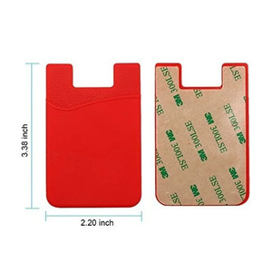 Custom Logo Fashion Colorful Silicone Rubber Adhesive Sticker Back Cover Card Holder Case Pouch For Cell Phone Card Holder - Product Image 6