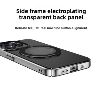 Funda Electrochapada con Soporte Magnético Giratorio Integrado, Carcasa Protectora de Lujo y Diseño Moderno para <span class=keywords><strong>iPhone</strong></span> 16 17e - Product Image 5