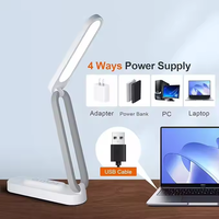 Lampe de bureau de protection des yeux de charge USB pliable portable Dimmable pour la lecture