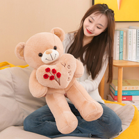Ours en peluche personnalisé en gros, grand ours en peluche mignon, cadeau de Saint-Valentin pour petite amie