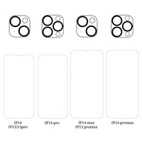 Protection d'écran en verre trempé anti-rayures 9H à prix de gros pour iPhone 17 16, protection d'écran intégrale pour iPhone 15 14 13 12