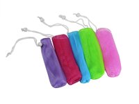 Savon exfoliant - Sachets en maille - Bain/douche - Cordon de suspension - Économiseur
