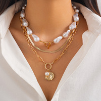 Haute qualité été mer plage cadeaux bijoux de mode à la main Imitation perle lumière luxe pendentif alliage collier pour les femmes