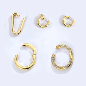 Hình bầu dục Clip quyến rũ chủ Clasp Enhancer vòng ra ngoài khóa vòng Snap đóng kẹp giấy Chuỗi liên kết nối mặt dây chuyền Bảo lãnh kéo mở - Product Image 1