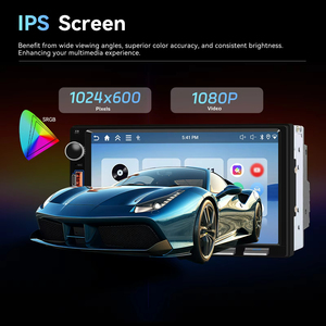 วิทยุติดรถยนต์ Podofo 7 นิ้ว 4+64G แบบ Double Din รองรับ Wireless Carplay/ Android Auto พร้อม Wifi GPS และ USB BT วิทยุ ปุ่มแบบเปียโน ชาร์จเร็ว - Product Image 4