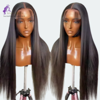 Peluca de Cabello Humano Natural SDD, Cabello Vietnamita Virgen con Cutícula Alineada, Encaje Transparente HD, 100% Sin Pegamento, Encaje Completo, para Mujer