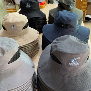 Sombrero de cubo de algodón personalizado de 50 piezas, sombreros de playa con protección solar para exteriores de verano, ala ancha, caza, senderismo, pesca, sombrero para el sol - Product Image 5