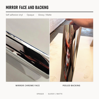 Rouleau de vinyle imprimable chromé argenté effet miroir, autocollant écologique pour moto, signalétique publicitaire grand format
