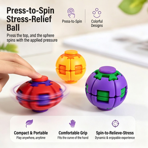 Spinner Modular de Ensamblaje, Juguete Antiestrés de Plástico para Dedos, Giratorio y de Presión, Suave, Ligero, Multicolor, para Niños y Adultos - Product Image 2