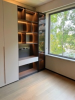 Bureau flottant mural HAIYUE avec étagère, mobilier de bureau à domicile gain de place