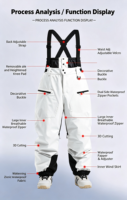 Pantalons de ski pour hommes et femmes, pantalons de snowboard, imperméables, coupe-vent, isolés thermiquement, vêtements de ski d'hiver pour l'extérieur