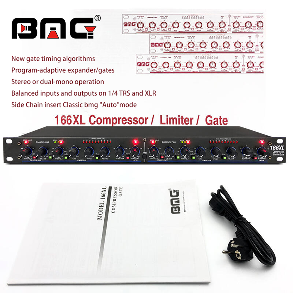 Top 5A 1:1 Quality DBX 166XL 2 Channel Compressor Limiter