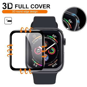 Protector de pantalla completa 3D para Apple Watch8 7 6 <span class=keywords><strong>SE</strong></span> 5 4 45 41 40 <span class=keywords><strong>44</strong></span> 49mm, película de cerámica PMMA curvada Flexible para iwatch 3 2 1 38 42mm - Product Image 4