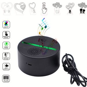 Popular 3D Acrylic <b>Mini</b> Night Light Modern LED for Bluetooth <b>Speaker</b> Lamp with Charging Base Sensor Switch Gift and Home Decor - Product Image 2