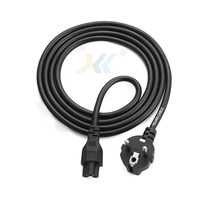 Câble d'alimentation EU noir de haute qualité 1,5 m 1,8 m avec cuivre pur pour ordinateur portable et ordinateur de bureau, certifié C13 C7 C5 IEC60502