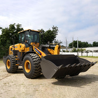 Wheel Loader Tambang Langsung dari Pabrik 5 Ton 170kN Gaya Tarik 30 Derajat Kemampuan Menaik Turun Lereng 3m3 Bucket Loader