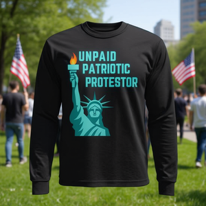 Camiseta de manga larga Patriotic Protestor Lady Liberty sin remuneración - Product Image 3