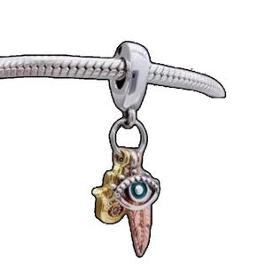 Pendentif Cœur en Argent 925 avec Zircon, Motif Poisson-Pie, Glace et Animal, Tendance Luxe Léger, Bijou DIY pour Femme, Idéal Cadeau - Product Image 5