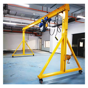 Grúa de pórtico móvil portátil de 1 tonelada, 2 toneladas, 3 toneladas con motor y caja de cambios, altura de elevación de 10m - Product Image 4