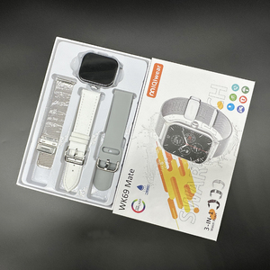 สมาร์ทวอทช์ Ip68 กันน้ำ Wk69 Mate รองรับการโทรผ่านบลูทูธ สายซิลิโคน+หนัง+โลหะ 3 แบบ อุปกรณ์สวมใส่สำหรับผู้ชาย - Product Image 1